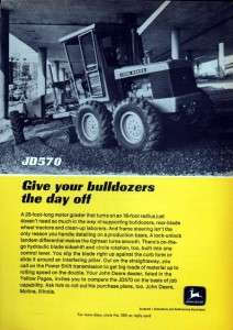 1970 John Deere JD 570 Cab Tractor Original Ad  