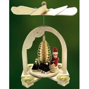   Christmas Pyramid with Santa and Sled 