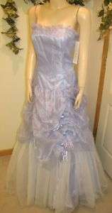 NWT Periwinkle Organza Prom Renaissance Ball Gown 8  