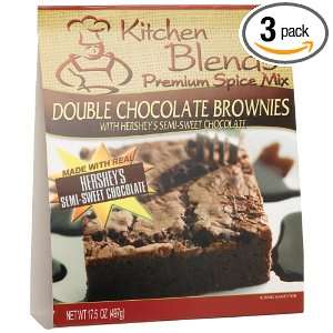 Kitchen Blends Double Chocolate Brownie Mix, 17.5 Ounce Packages (Pack 