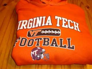 Virginia Tech VT football hooded sweatshirt hoodie size adult Large L 