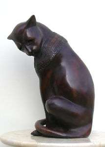 Cast Bronze Egyptian Cat Statue  