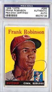 Frank Robinson Autographed Signed 1958 Topps Card PSA/DNA #65075138 