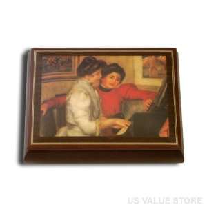  Italian Inlaid Wooden Musical Jewelry Box, Renoirs The 