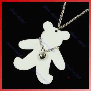 Lovely Little cute letter bear heart necklace fashion w  
