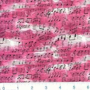  45 Wide Music From The Heart Sheet Music Rose Fabric By The Yard 