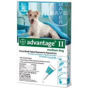  6 MONTH Advantage II Flea Control Medium Dog (for Dogs 11 