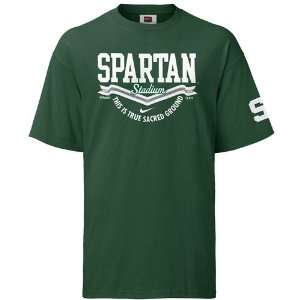 Nike Michigan State Spartans Green Stadium T shirt Sports 