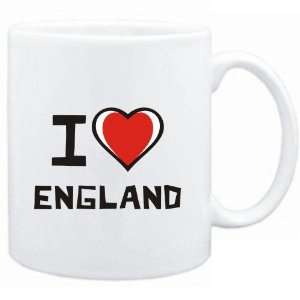 Mug White I love England  Last Names 