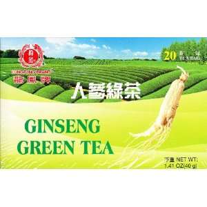    ALL NATURAL Ginseng Green Tea   20 Tea Bags