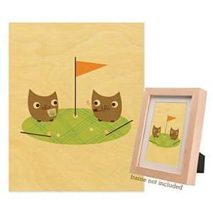  art   lazy owl golfers   Frameable Wall Art