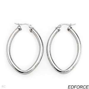  EDFORCE Stainless Steel Hoop Earrings EDFORCE Jewelry