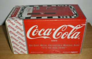   COCA COLA BOTTLE VENDING MACHINE ~ MUSICAL COIN BANK ~ w/BOX ~Coke