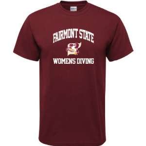  Fairmont State Fighting Falcons Maroon Womens Diving Arch 