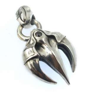 bear animal claw sterling silver pendant