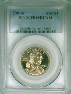 2002 S PCGS PR69DCAM proof Sacagawea gold dollar  