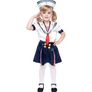  Childrens Toddler Sailor Girl Costume (Size3 4T) Toys & Games
