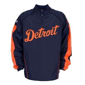 Detroit Tigers Lightweight Navy Road Gamer Jacket by Majestic  