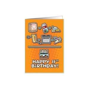  Happy Birthday   cake   11 years old Card Toys & Games