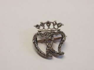 ANTIQUE EARLY VICTORIAN SILVER LUCKENBOOTH ROSECUT DIAMOND BROOCH 1850 