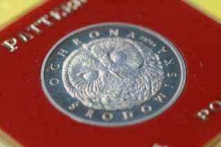 Ochrona Srodowiska Sowa 1986 200 zl PROBA coin with original case 