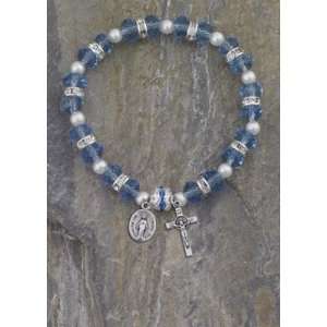  Rosary Bracelet   Blue   7mm 