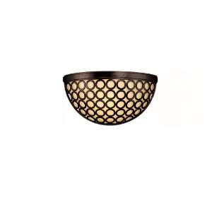   Modern Bronze Wall Sconce with Cream Ice Glass 83 11
