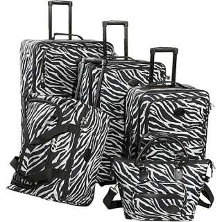 American Flyer Animal Print 5 Piece Luggage Set   Zebra  