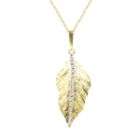 Jewelry For Trees 14k Gold and Sterling Silver Leaf Pendant