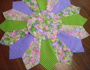 quilted easter holiday table topper runner centerpiece  