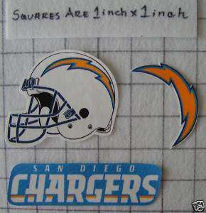 San Diego CHARGERS NFL Iron On Fabric Applique No Sew  