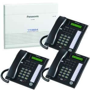  Panasonic KX TA824 Phone System & 3 KX T7731 Black 