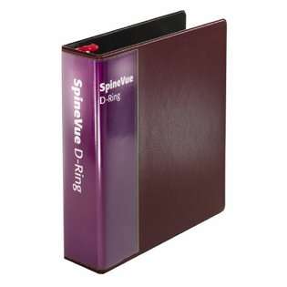   SpineVue Locking Slant D Ring Binder, 2 Inch, Maroon, 