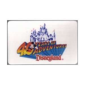  Disney Collectible Phone Card Disneyland 40 Years of 