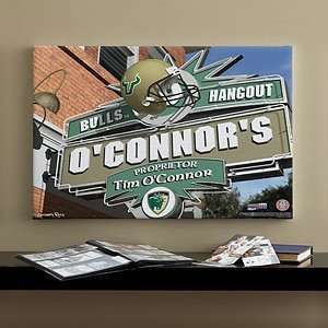  College Football Personalized Pub Sign Canvas   South Florida 