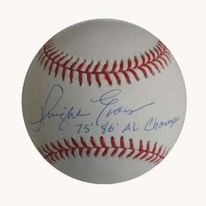  Autographed Dwight Evans baseball, inscribed 75 & 86 AL 