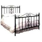 Grace French Headboard Only   Metal Finish Aged Iron, Size Queen