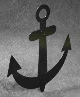Handcrafted Black Steel Sailboat Anchor Wall Decor 32  