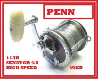 PENN 113H 4/0 HIGH SPEED BIG GAME FISHING REEL USED SEE AUCTION 