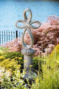 39 ETERNITY CROSS with Pedestal garden outdoor statue  