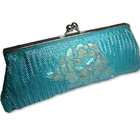 Jazzy Jewels Turquoise Blue Beaded Sequins Bridal Bag Purse