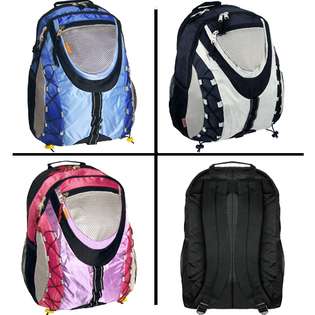 Wholesale Backpacks Kids 2Toned Blue Bungee Style Sturdy School 