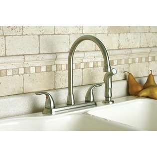   Bar Kitchen Faucet with Matching Spray   Finish Brushed Nickel (PVD