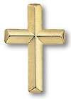 gold plated cross lapel pin on a card mm197csl expedited shipping 