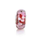 Bling Jewelry Red Clover Murano Glass Bead Compatible with Pandora 
