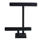   Bar Necklace And Bracelet Jewelry Display Stand in Black Velvet