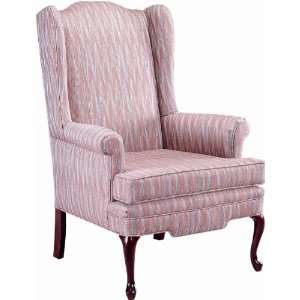   Wing Chair with Spring Back & Seat, Queen Anne Legs