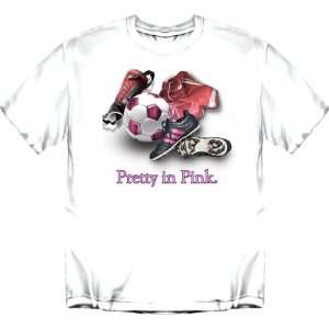 Pretty in Pink   Soccer   Womens T Shirt  Sports 