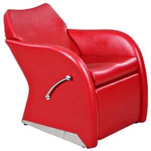  Leisure Red Shampoo Chair With Footrest Beauty