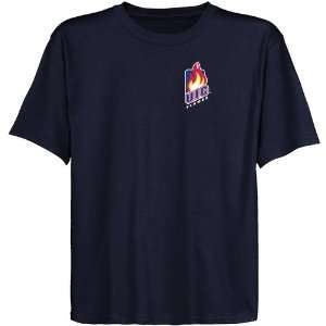  NCAA UIC Flames Youth Navy Blue Chest Hit Logo T shirt 